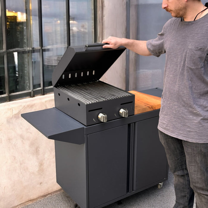 Mueble con Parrilla a Gas Varvacoa 2 quemadores