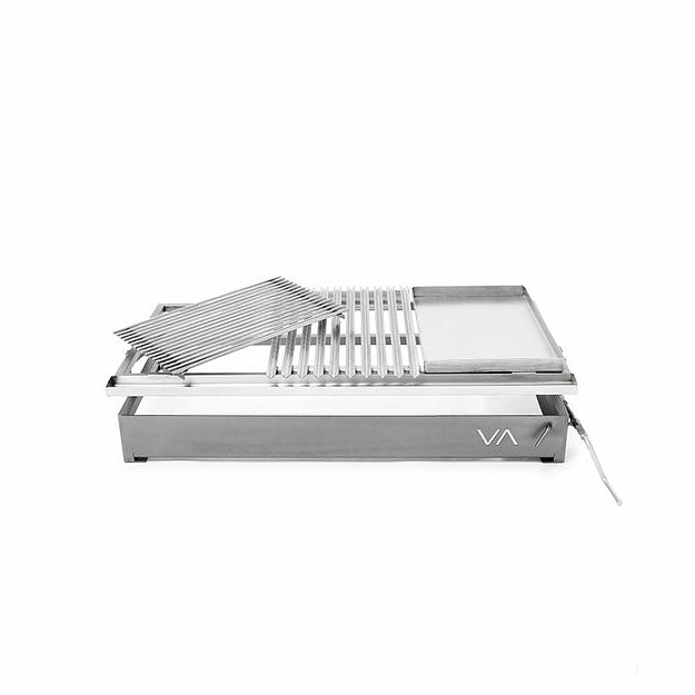 Parrilla Doble 126x50 - Inox - Módulos en V