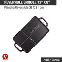 Victoria - Plancha Hierro Fundido Reversible 21x33cms